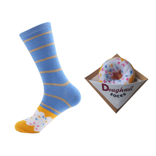 Blue Donut Socks (1 Pair)