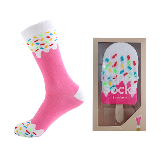 Strawberry Icepop Socks (1 Pair)