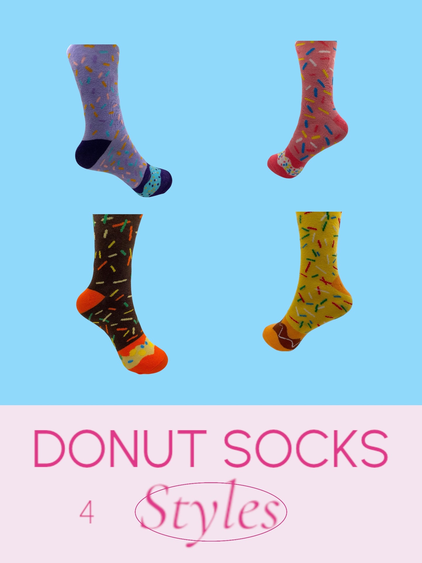 Donut Socks (4 Pairs)