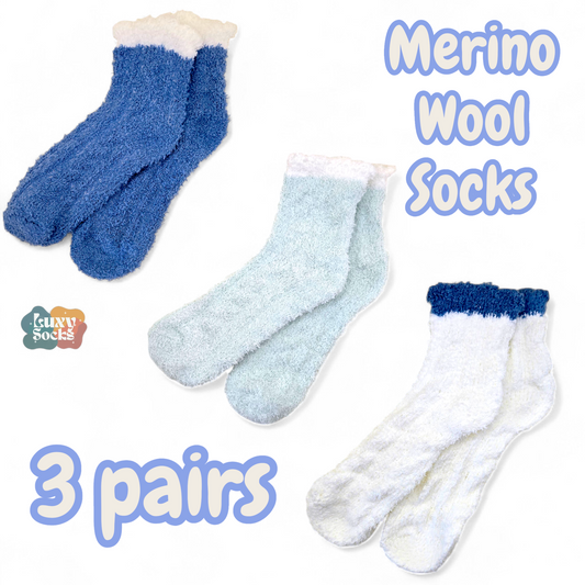 Arctic Blues - Merino Wool Socks (3 pack)